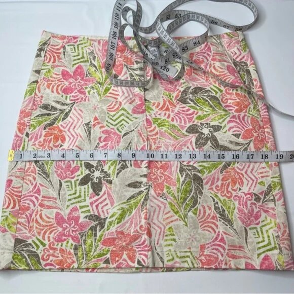 J. Jill Skirt Live In Chino Pink Coral Floral Print w/ Pockets, Size 6P - Picture 11 of 11